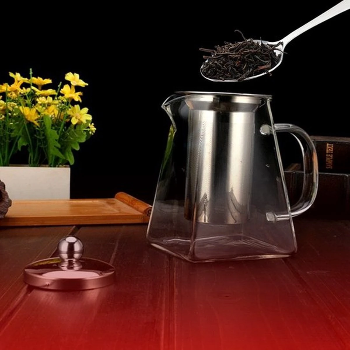 Procidi® Glazen Theepot Met Filter - Theekan Met Infuser - Dubbelwandig Borosilicaat Glas - Thee Thermoskan - Koffiekan 950 ML - Teapot 11 Procidi® Glazen Theepot Met Filter - Theekan Met Infuser - Dubbelwandig Borosilicaat Glas - Thee Thermoskan - Koffiekan 950 ML - Teapot - Afbeelding 9