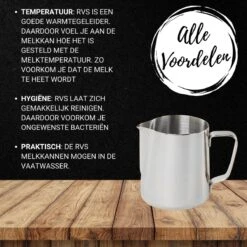 Merkloos Pazzo Goods - Melkkan - Melkkannetje Opschuim - Zilver - 350 Ml - Premium Kwaliteit - RVS - -Keukenproducten Winkel 1200x1200 1405