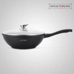 Royalty Line Marble Coating Wok - Met Glazen Deksel - Zwart - 30 Cm -Keukenproducten Winkel 1200x1200 144