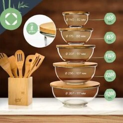 Klarstein Glazen Serveerschaal Met Bamboe Deksel - Afwasmachinebestendig - Veelzijdig Inzetbaar -Keukenproducten Winkel 1200x1200 1449