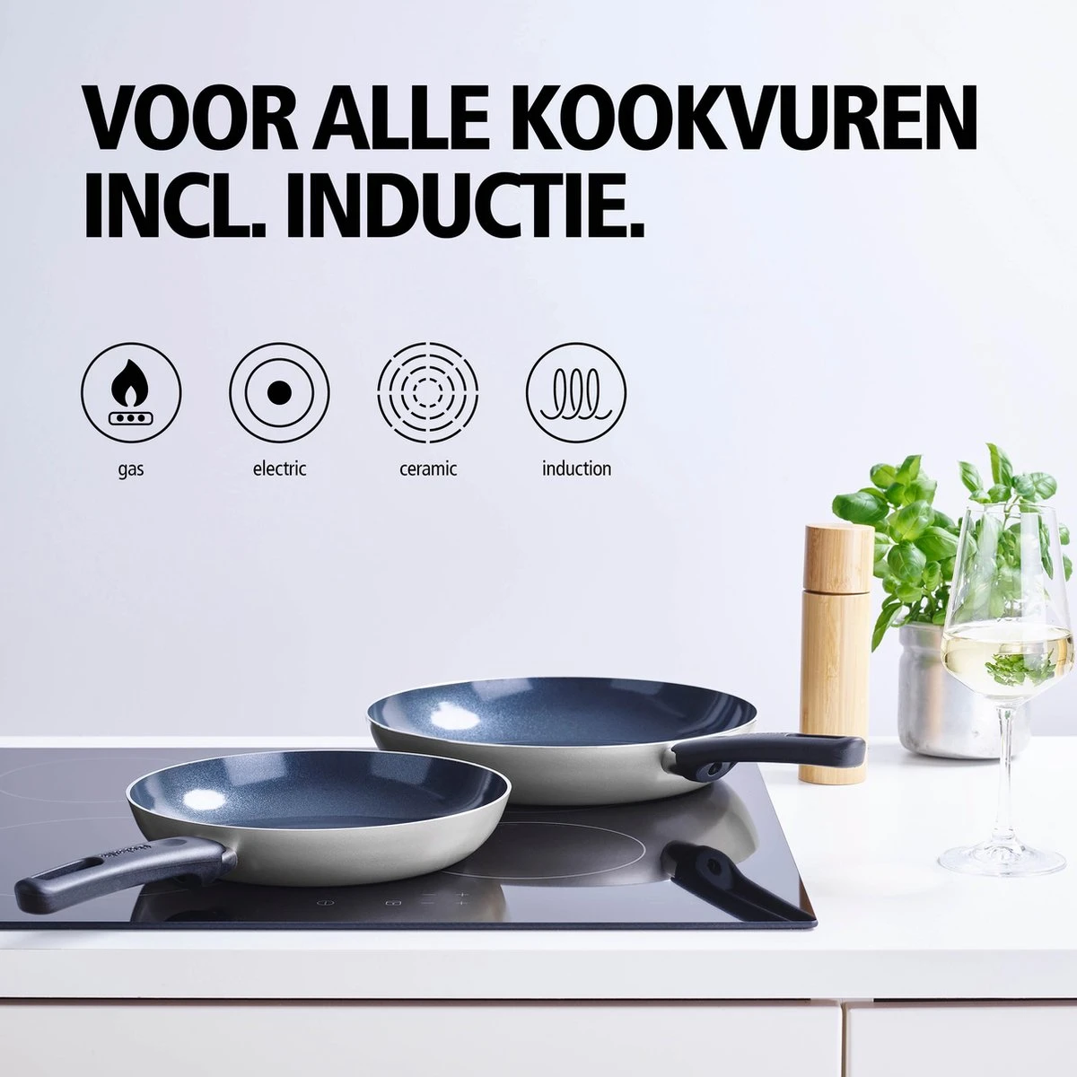 BRABANTIA INDU+ Koekenpan - Keramische Antiaanbaklaag - Ø 24 Cm - Inductie - Pfas Vrij 9 BRABANTIA INDU+ Koekenpan - Keramische Antiaanbaklaag - Ø 24 Cm - Inductie - Pfas Vrij - Afbeelding 7