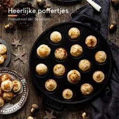 Ocina Poffertjespan– 19 Poffertjes – Poffertjesmaker – Poffertjespan Inductie – Poffertjespan Electrisch – Gietijzeren Pan – Inclusief Warmtebestendige Handvaten– Gratis Receptenboek -Keukenproducten Winkel 1200x1200 234