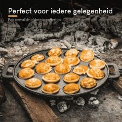 Ocina Poffertjespan– 19 Poffertjes – Poffertjesmaker – Poffertjespan Inductie – Poffertjespan Electrisch – Gietijzeren Pan – Inclusief Warmtebestendige Handvaten– Gratis Receptenboek -Keukenproducten Winkel 1200x1200 235