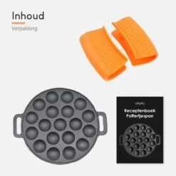 Ocina Poffertjespan– 19 Poffertjes – Poffertjesmaker – Poffertjespan Inductie – Poffertjespan Electrisch – Gietijzeren Pan – Inclusief Warmtebestendige Handvaten– Gratis Receptenboek -Keukenproducten Winkel 1200x1200 236