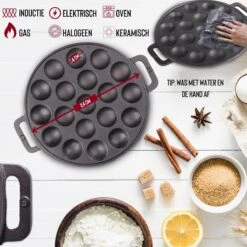 Rednas Poffertjespan Pakket - Incl. Luxe Giftbox - Incl.Bakkwast/Vork/Doseerfles - RVS/Gietijzer -Keukenproducten Winkel 1200x1200 248