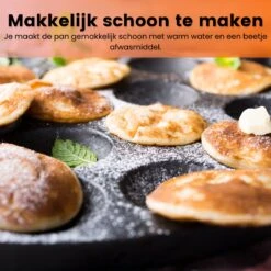Kicinn Poffertjespan - Poffertjesmaker - Poffertjespan Inductie - Ø 24 Cm - 19 Poffertjes - Inclusief Handvaten -Keukenproducten Winkel 1200x1200 257