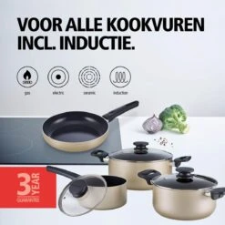 BRABANTIA START 2 COOK Pannenset - 4 Delig - Inductie - Keramische Anti Aanbaklaag - Pfas Vrij -Keukenproducten Winkel 1200x1200 288