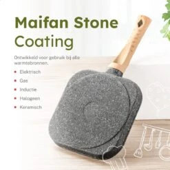 Merkloos Pancake Pan - Omeletpan - Eierpan - Anti Aanbaklaag - PFAS Vrij - Pancake Maker - Geschikt Voor Alle Warmtebronnen - Inductie Pannen -Keukenproducten Winkel 1200x1200 334