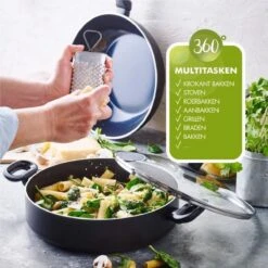 Greenpan Torino Keramische Hapjespan - 28 Cm - Met Glazen Deksel -Keukenproducten Winkel 1200x1200 366