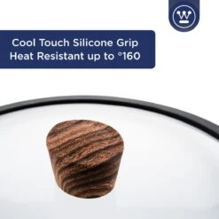 Westinghouse Hapjespan Inductie - Ø 28 Cm - Zwart Marmer Wood - Speciale Editie - Met Deksel - Geschikt Voor Alle Warmtebronnen -Keukenproducten Winkel 1200x1200 401