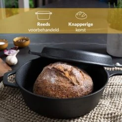 Chefarone Gietijzeren Pan - 2-in-1 Braadpan Inclusief Deksel - Geschikt Voor Alle Warmtebronnen -Keukenproducten Winkel 1200x1200 526