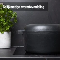 Daumonet Ducasse Gietijzeren Double Use Braadpan - Combi Sudderpan Zwart - 2-in-1 Bak- En Braadpan - PFAS & PFOA Vrij - Rond - Ø 26 Cm - 4,4 Liter - Emaille - Alle Warmtebronnen - Elektrisch - Gas - Halogeen - Inductie - Keramisch 17 Daumonet Ducasse Gietijzeren Double Use Braadpan - Combi Sudderpan Zwart - 2-in-1 Bak- En Braadpan - PFAS & PFOA Vrij - Rond - Ø 26 Cm - 4,4 Liter - Emaille - Alle Warmtebronnen - Elektrisch - Gas - Halogeen - Inductie - Keramisch -Keukenproducten Winkel 1200x1200 591