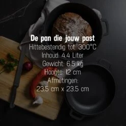 Daumonet Ducasse Gietijzeren Double Use Braadpan - Combi Sudderpan Zwart - 2-in-1 Bak- En Braadpan - PFAS & PFOA Vrij - Rond - Ø 26 Cm - 4,4 Liter - Emaille - Alle Warmtebronnen - Elektrisch - Gas - Halogeen - Inductie - Keramisch 20 Daumonet Ducasse Gietijzeren Double Use Braadpan - Combi Sudderpan Zwart - 2-in-1 Bak- En Braadpan - PFAS & PFOA Vrij - Rond - Ø 26 Cm - 4,4 Liter - Emaille - Alle Warmtebronnen - Elektrisch - Gas - Halogeen - Inductie - Keramisch -Keukenproducten Winkel 1200x1200 593