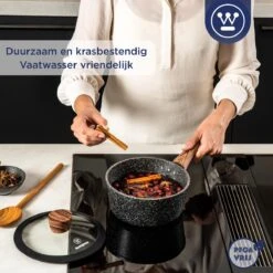 Westinghouse Steelpan Inductie - Ø 20 Cm - Zwart Marmer - Speciale Editie -Keukenproducten Winkel 1200x1200 724