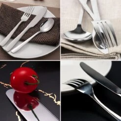 Deleca 12 Persoons Bestekset (72-delig) - Lepels, Messen, Vorken & Steakmessen - Vaatwasserbestendig - Zilver / RVS -Keukenproducten Winkel 1200x1200 741