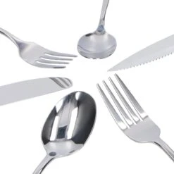 Deleca 12 Persoons Bestekset (72-delig) - Lepels, Messen, Vorken & Steakmessen - Vaatwasserbestendig - Zilver / RVS -Keukenproducten Winkel 1200x1200 744