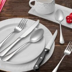 Achaté Bestekset 6 Persoons - 36-delig - RVS - Lepels, Messen, Vorken En Steakmessen - Hoogwaardige Kwaliteit - Vaatwasser Bestendig - Zilver 15 Achaté Bestekset 6 Persoons - 36-delig - RVS - Lepels, Messen, Vorken En Steakmessen - Hoogwaardige Kwaliteit - Vaatwasser Bestendig - Zilver -Keukenproducten Winkel 1200x1200 750