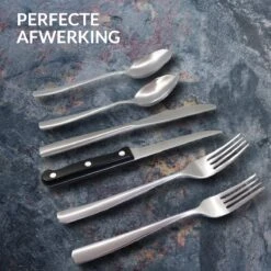Master Knives 6 Persoons Bestekset (36-delig) - Lepels, Messen, Vorken & Steakmessen - Vaatwasserbestendig - Zilver / RVS -Keukenproducten Winkel 1200x1200 760