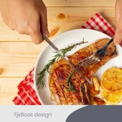 Master Knives 6 Persoons Bestekset (36-delig) - Lepels, Messen, Vorken & Steakmessen - Vaatwasserbestendig - Zilver / RVS -Keukenproducten Winkel 1200x1200 761