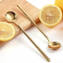 House Of Husk® Lange Theelepels Set - Latte Macchiato Lepels - Koffielepels - Theelepeltjes - RVS - 17cm - 6 Stuks - Goud -Keukenproducten Winkel 1200x1200 766