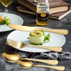 40-delige RVS Snakeskin Bestekset- Geschikt Voor8-personen -trendy Design-goud -Keukenproducten Winkel 1200x1200 771