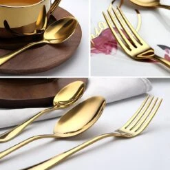 Bestekset 24-delig Goudkleurig - Bestek Voor 6 Personen - Tafelbestek Inclusief Bestekcassette -Keukenproducten Winkel 1200x1200 774