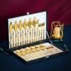 Cadeau 30-delige Gouden Zilverwerk Set Bestekset, Velaze 18/10 Roestvrijstalen Gebruiksvoorwerpen Service Voor 6 Personen Inclusief Dinerlepel, Diner Vork, Diner Mes, Dessertvork En Theelepel, Spiegel Gepolijst Ontwerp -Keukenproducten Winkel 1200x1200 776