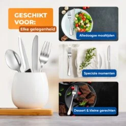 Strex Bestekset 6 Persoons - Zilver - 36-delig - Roestvrij Staal - Lepels, Messen, Vorken En Steakmessen - Hoogwaardige Kwaliteit -Keukenproducten Winkel 1200x1200 792