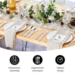 Deleca 6 Persoons Bestekset Deluxe (30-delig) - Vorken, Lepels En Messen - Vaatwasserbestendig - Gehamerd - Zilver / RVS -Keukenproducten Winkel 1200x1200 811