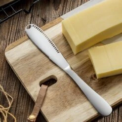 Merkloos Zilverkleurige 3-delige Botermessen Set - Roestvrijstaal - Messenset Voor De Boter - 3 X 20,8 X 1,6 Cm -Keukenproducten Winkel 1200x1200 830