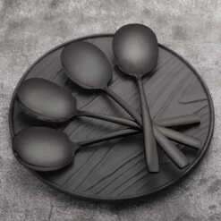 House Of Husk® Opscheplepel Set - Zwart - Serveerlepel - Groetelepel - Aardappellepel - 21cm - RVS - 4 Stuks -Keukenproducten Winkel 1200x1200 848