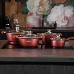 Herenthal Pannenset Inductie - Luxe 10-delige Koekenpan Inductie - Voor Alle Warmtebronnen - Pannen Met Glazen Deksels En Koudgrepen - Burgundy -Keukenproducten Winkel 1200x1200 98