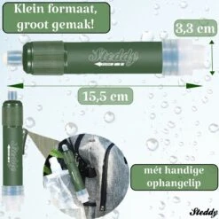 Waterfilter Steddy Pro - Survival Bushcraft Kit - Noodpakket - Waterzuivering - Water Filter Kraan - Outdoor -Keukenproducten Winkel 1200x1200 988