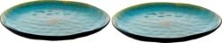 Palmer Bord Lotus 27.5 Cm Zwart Turquoise Stoneware 2 Stuk(s) -Keukenproducten Winkel 1200x235