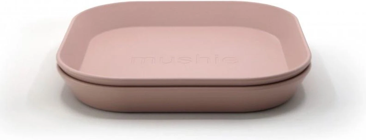 Mushie - Kinderservies Borden Vierkant (Set Van 2) - Borden - Sage 5 Mushie - Kinderservies Borden Vierkant (Set Van 2) - Borden - Sage - Afbeelding 3