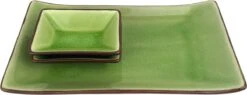 Sushi Servies Set 2 Personen | Groen | Luxe Sushi Servies | Handgemaakt | Sushi Bord En Schaaltjes | 2 Paar Chopsticks | Japanse Kwaliteit | Kirin Gumi Fine Collection | Keramiek | Vaatwasser Bestendig | 5-delig -Keukenproducten Winkel 1200x462