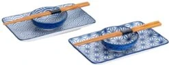 Tokyo Design Studio Nippon Blue Sushiserviesset - Porselein - 6 Delig - 2 Persoons -Keukenproducten Winkel 1200x468