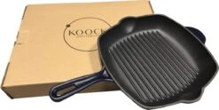 Koock Amsterdam® Grillpan - Geëmailleerd Gietijzer - Geschikt Voor Alle Warmtebronnen - Mat Blauw 9 Koock Amsterdam® Grillpan - Geëmailleerd Gietijzer - Geschikt Voor Alle Warmtebronnen - Mat Blauw -Keukenproducten Winkel 1200x602
