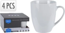 Excellent Houseware Set Van 4x Stuks Bekers/mokken Wit 380 Ml Van Porselein - Melkbekers 12 Excellent Houseware Set Van 4x Stuks Bekers/mokken Wit 380 Ml Van Porselein - Melkbekers -Keukenproducten Winkel 1200x612 1
