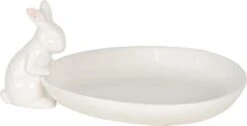 Clayre & Eef Serveerschaal 20x13x8 Cm Wit Keramiek Ovaal Konijn Presenteerschaal Dienblad Decoratie Schaal -Keukenproducten Winkel 1200x612 5