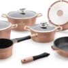 Herenthal Line - Pannenset Inductie - 14 Delig - Afneembare Handgreep - Keramisch - Koper Kleurig - PFAS-vrij -Keukenproducten Winkel 1200x658