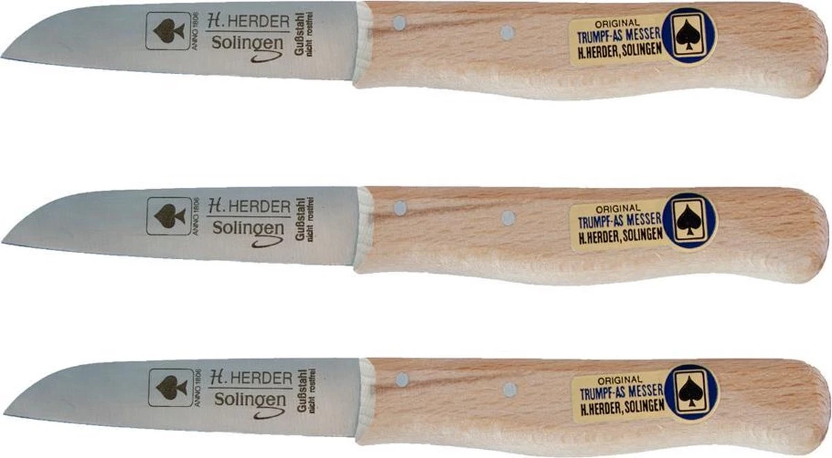 3x Herder Mes Recht RVS Combideal 3 3x Herder Mes Recht RVS Combideal