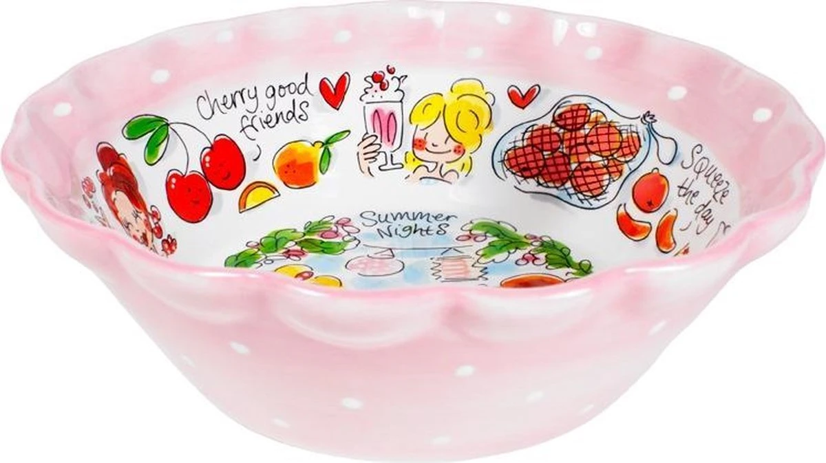 Blond Amsterdam Even Bijkletsen Fruit Schaal - Ø 24 Cm 3 Blond Amsterdam Even Bijkletsen Fruit Schaal - Ø 24 Cm