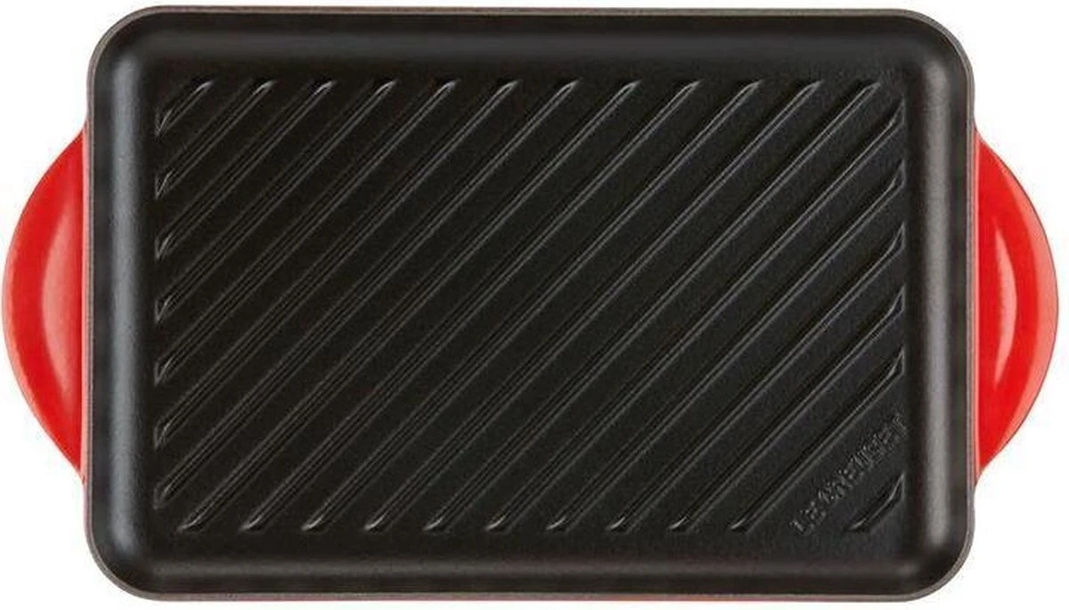Le Creuset - Gietijzeren Grillplaat - 32x22cm - Kersenrood 8 Le Creuset - Gietijzeren Grillplaat - 32x22cm - Kersenrood - Afbeelding 6