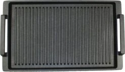 Eurolux Grillplaat Met Grepen - 41 X 24 X 2.5 Cm - Zwart - Aluminium - Geschikt Voor Alle Warmtebronnen -Keukenproducten Winkel 1200x689 3