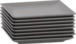 Lite-Body Hermes Gebaksbordjes - Set Van 8 Stuks - Ø16 Cm - Grijs Mat -Keukenproducten Winkel 1200x705 3