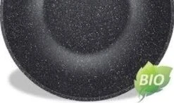 Royalty Line Marble Coating Wok - Met Glazen Deksel - Zwart - 30 Cm -Keukenproducten Winkel 1200x707