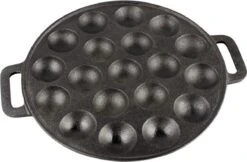 YUGN BLACK Poffertjespan Poffertjesmaker 6 Delige Set - 19 Poffertjes Incl Doseerfles Kwast Poffertjesvork Siliconen Ovenwanten - Platte Onderkant Poffertjespan Inductie Poffertjespan Elektrisch - Cadeau Tip -Keukenproducten Winkel 1200x785
