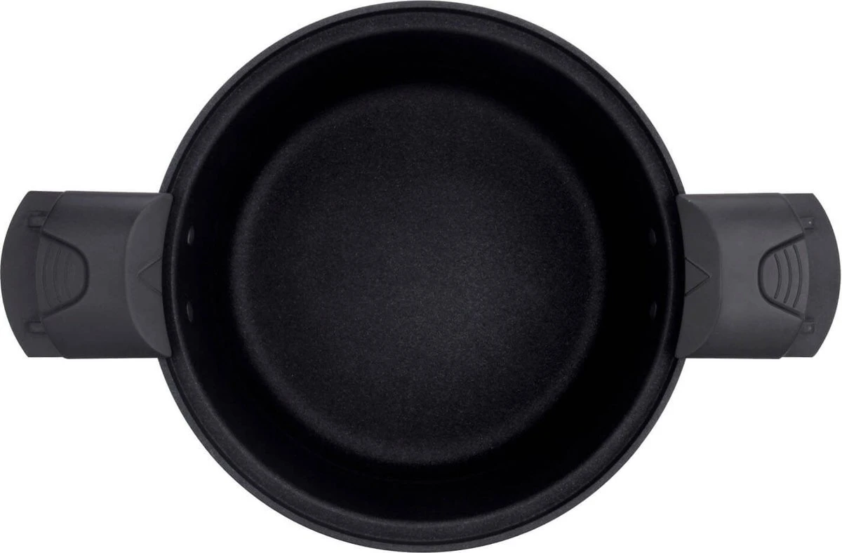 Rosmarino - Snelkookpan Met Glazen Deksel - Zwart - Ø24cm - 5 Liter - 100% PFAS & PFOA Vrij - Aluminium - Pressure Cooker - Non-stick Minerale Coating - Ergonomische Handgrepen - Geschikt Voor Alle Warmtebronnen 4 Rosmarino - Snelkookpan Met Glazen Deksel - Zwart - Ø24cm - 5 Liter - 100% PFAS & PFOA Vrij - Aluminium - Pressure Cooker - Non-stick Minerale Coating - Ergonomische Handgrepen - Geschikt Voor Alle Warmtebronnen - Afbeelding 2