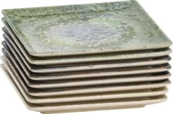 Lite-Body Hermes Gebaksbordjes - Set Van 8 Stuks - Ø16 Cm - Groen Reliëf -Keukenproducten Winkel 1200x794 8